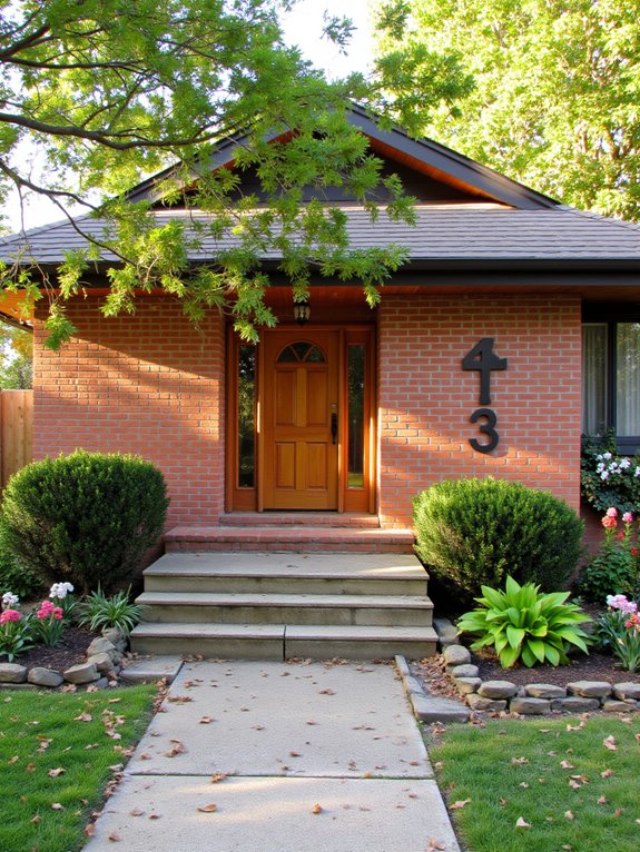 bold contrasting house numbers