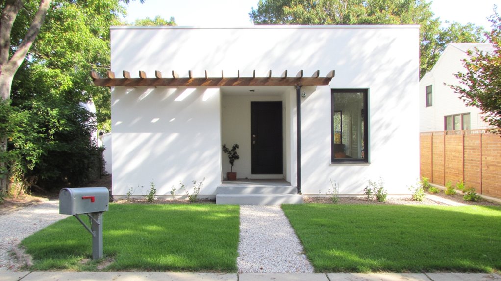 bold doors and greenery