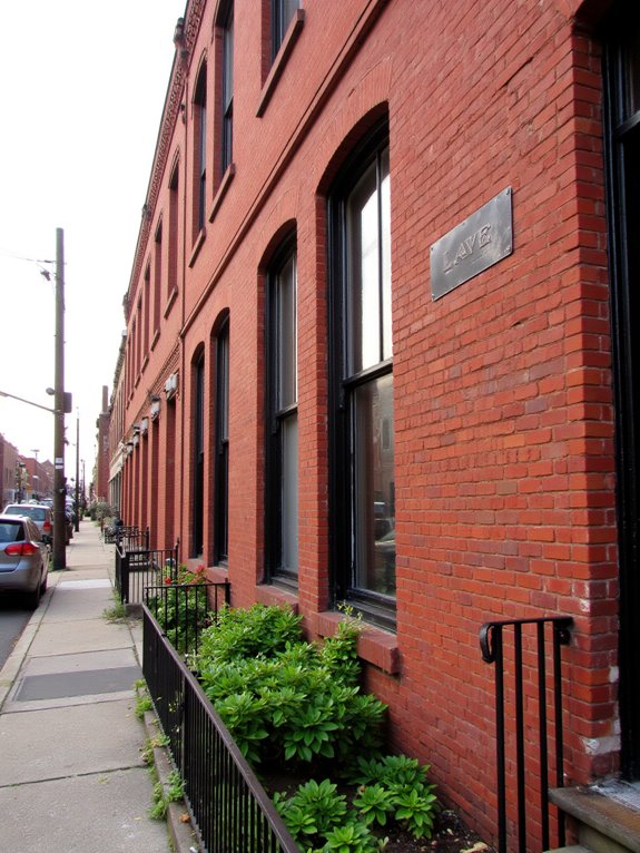 bold industrial red brick