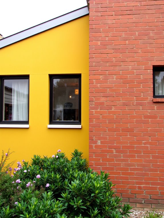 bold mustard yellow brick