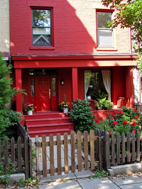 bold red monochromatic design