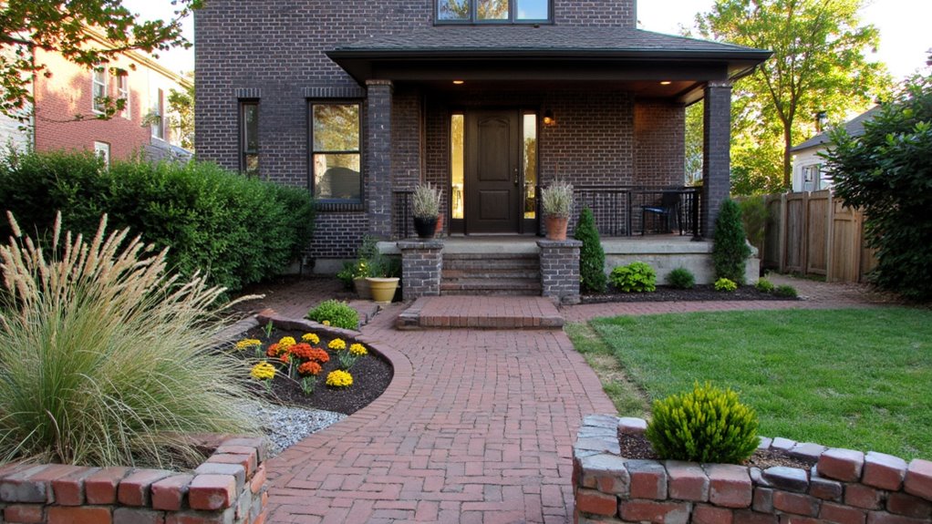 brick landscaping enhances appeal