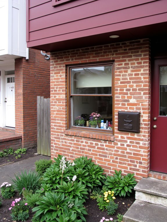 burgundy enhances brick elegance