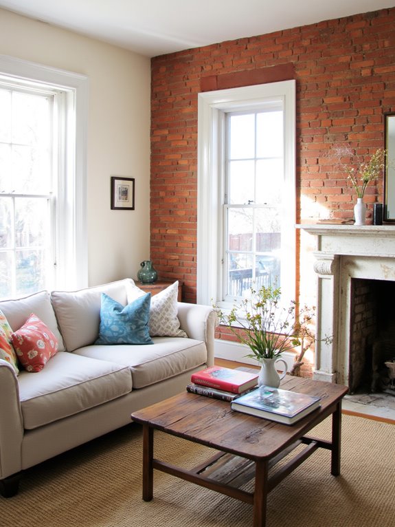 charming brick interior design