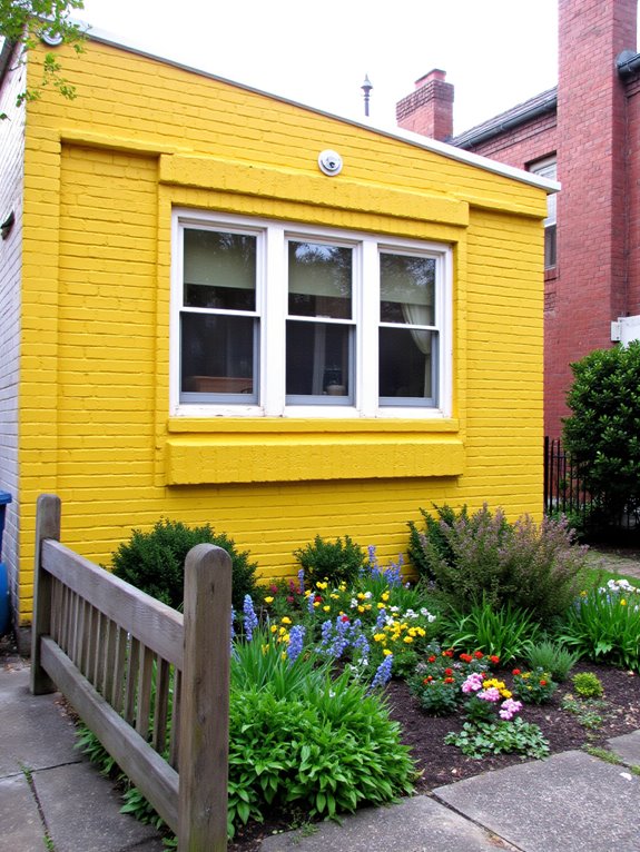 cheerful yellow home exterior