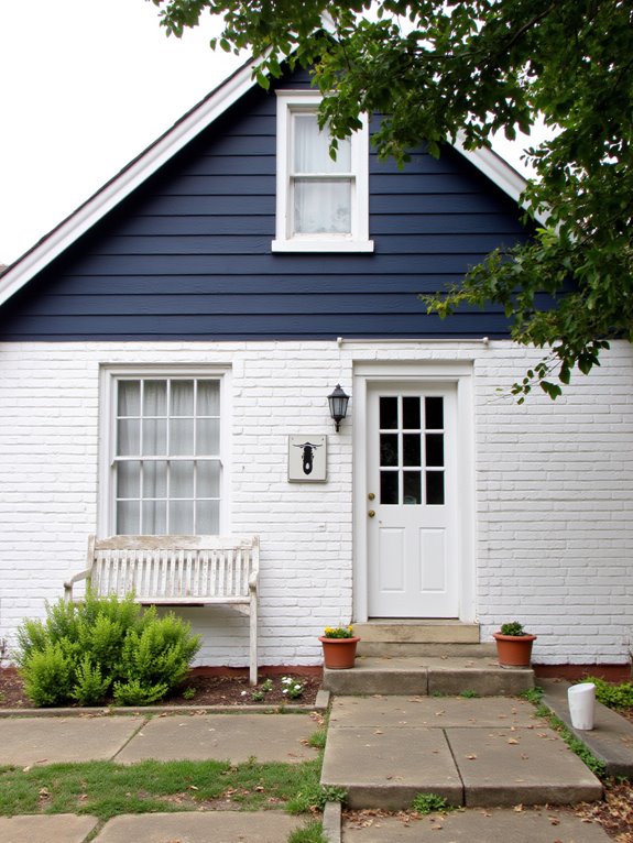 coastal charm whitewashed navy