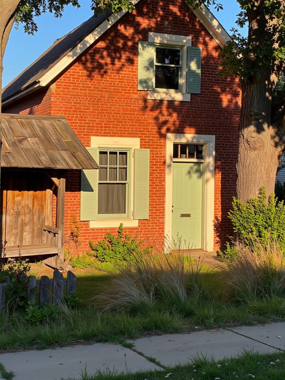 contrasting trim enhances brick