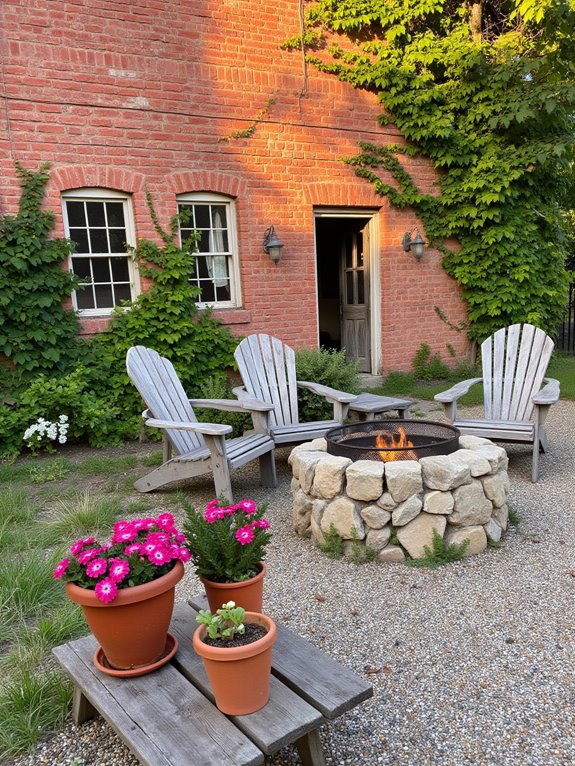 cozy outdoor gathering space