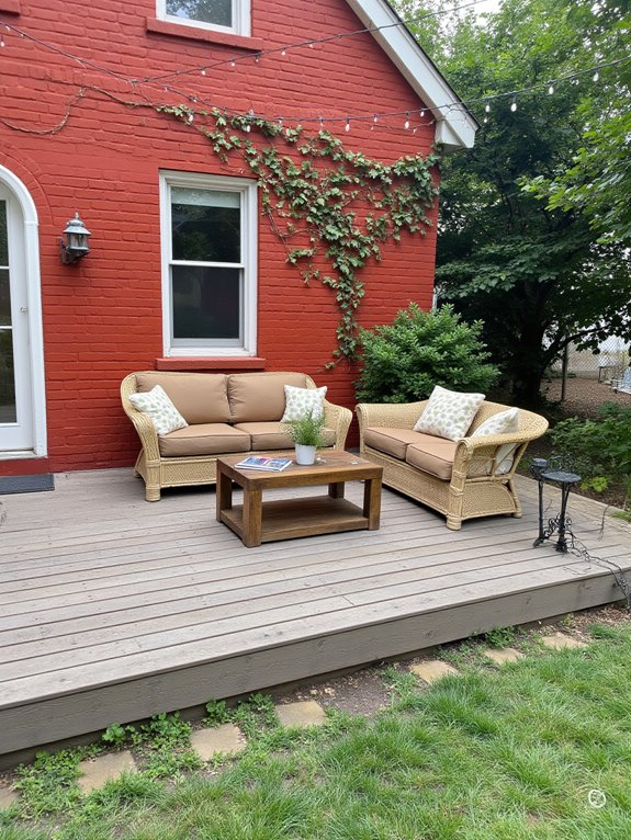 cozy outdoor relaxation space