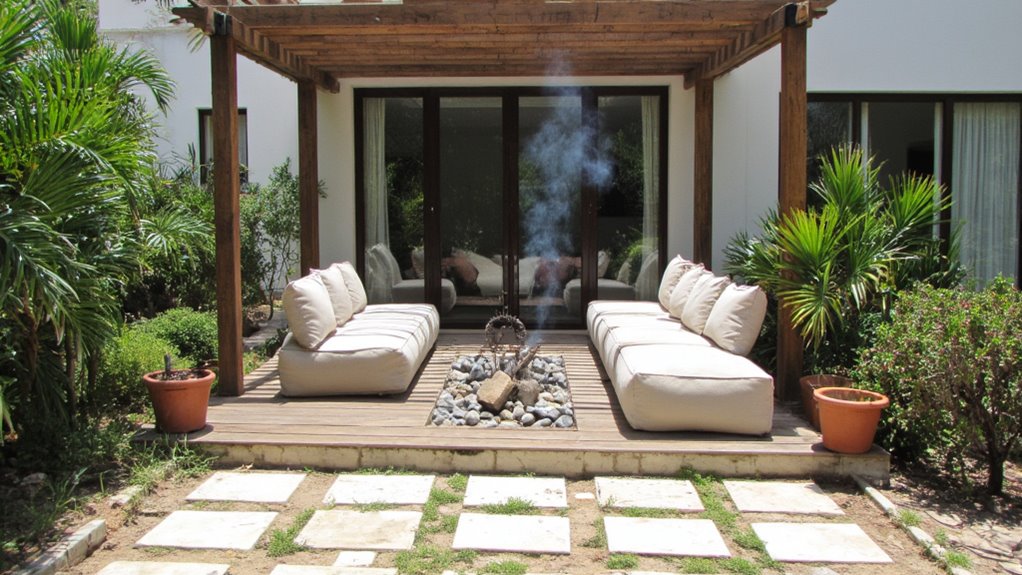 cozy outdoor relaxation space