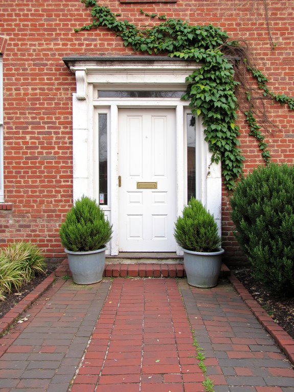 cozy red brick entrance