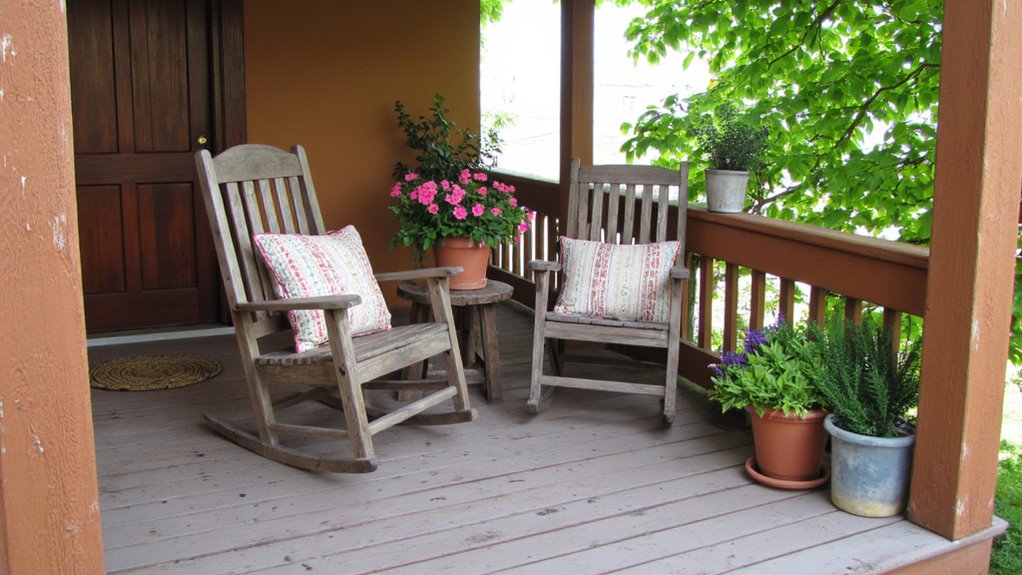 cozy seating with blankets