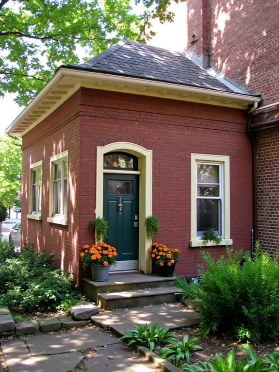 crisp cream enhances red brick