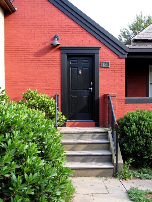 dark doors enhance curb appeal