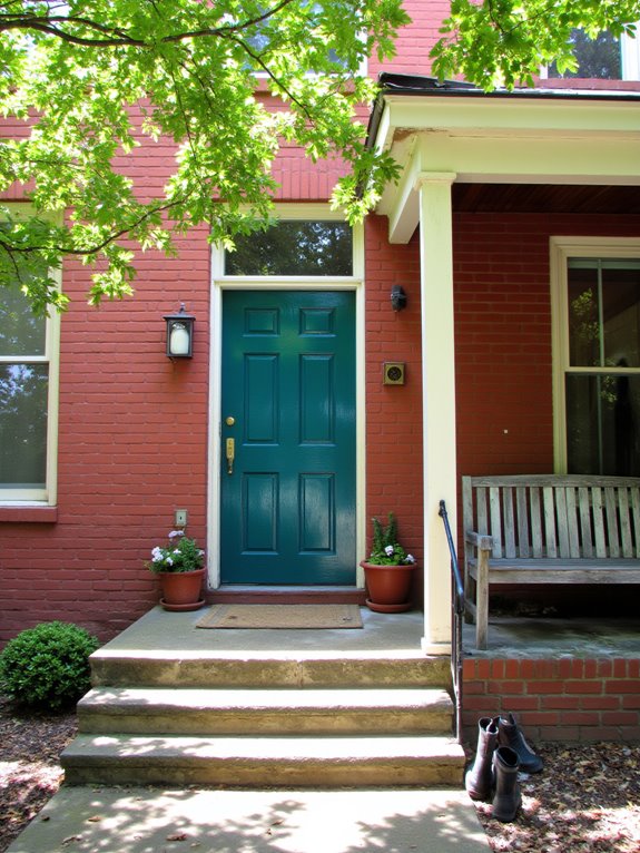 deep teal enhances curb appeal