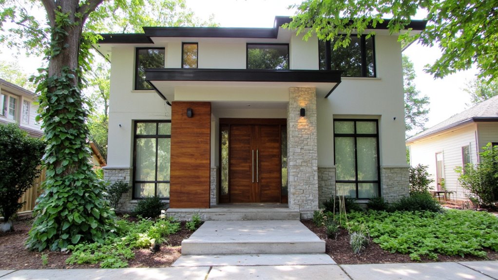 distinctive entryway focal point