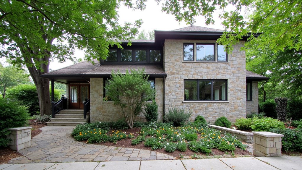 elevate home with stone