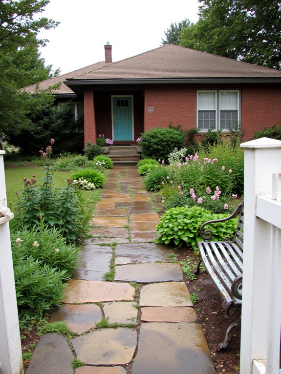 inviting natural stone walkway