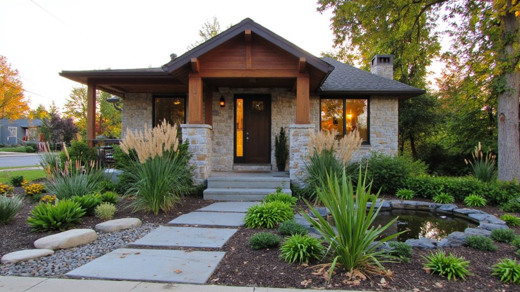 landscaping enhances home facade