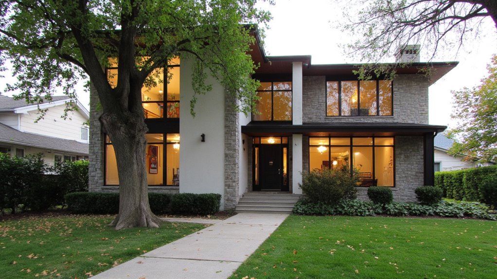 large windows for light