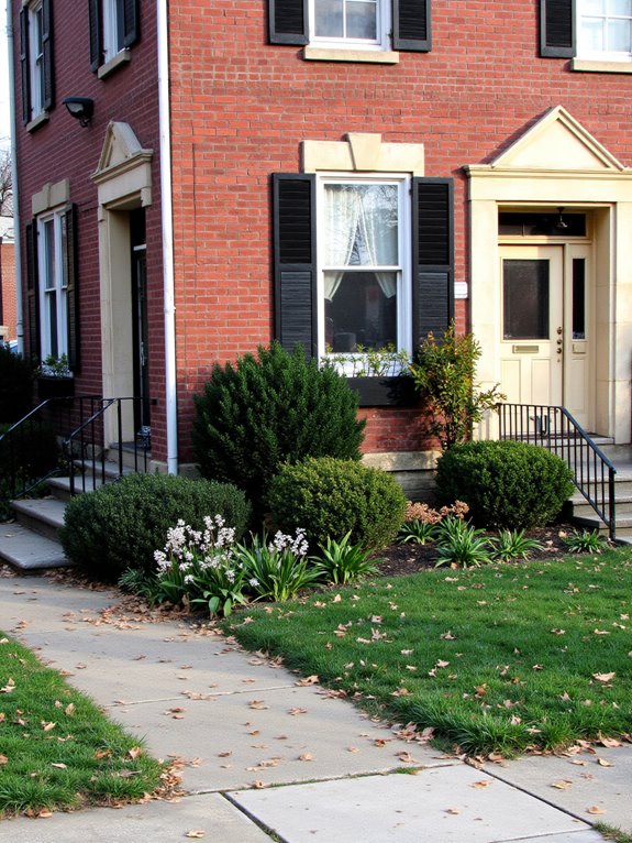 light beige complements red brick
