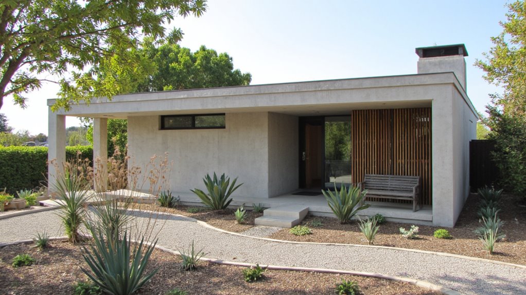 minimalist landscaping enhances aesthetics