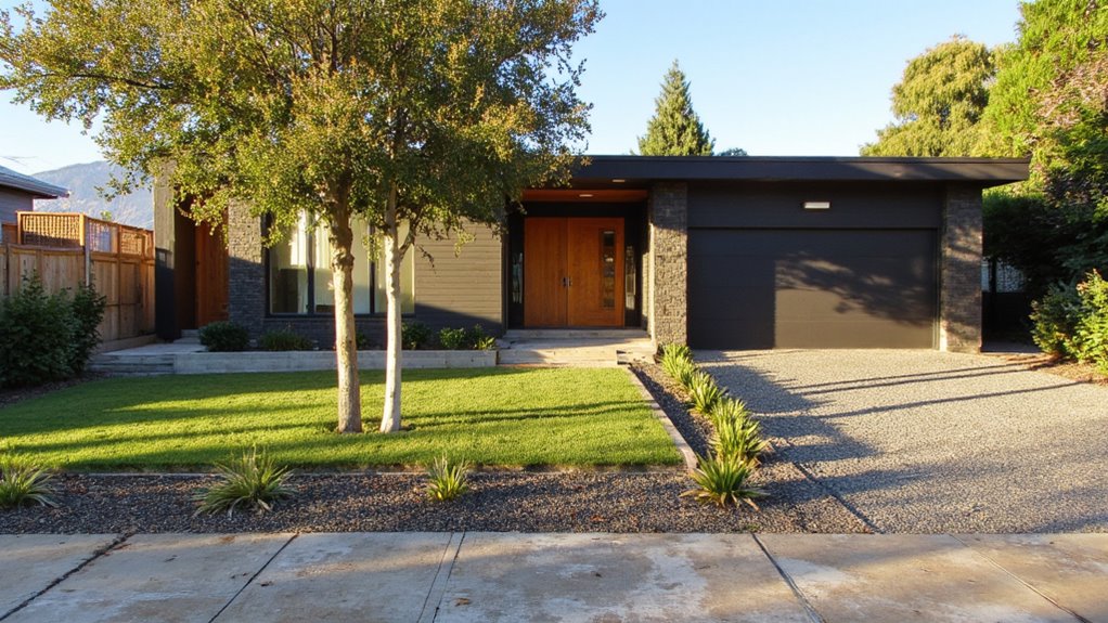 minimalist landscaping simplifies maintenance