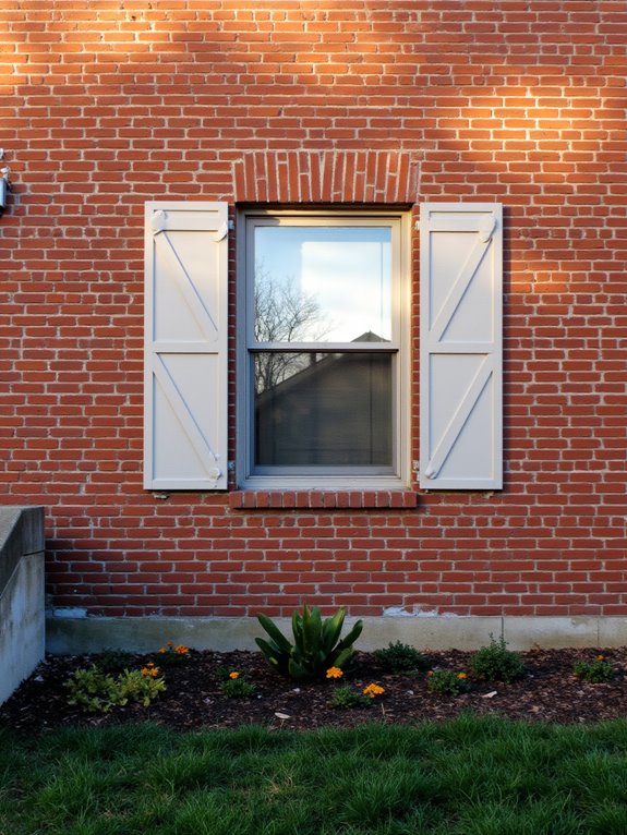 minimalist shutters enhance brick