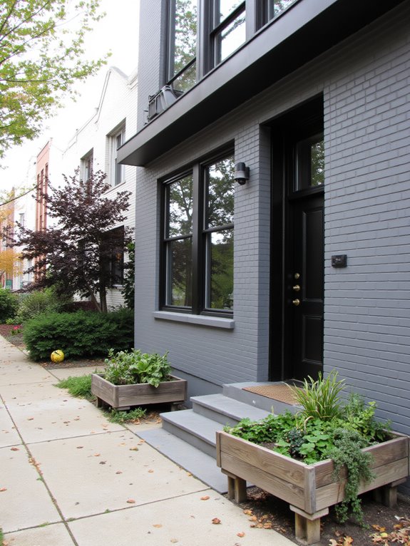 modern gray brick elegance