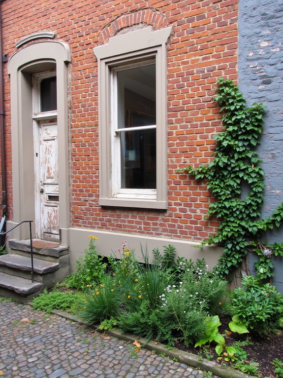 multicolored brick neutral trim