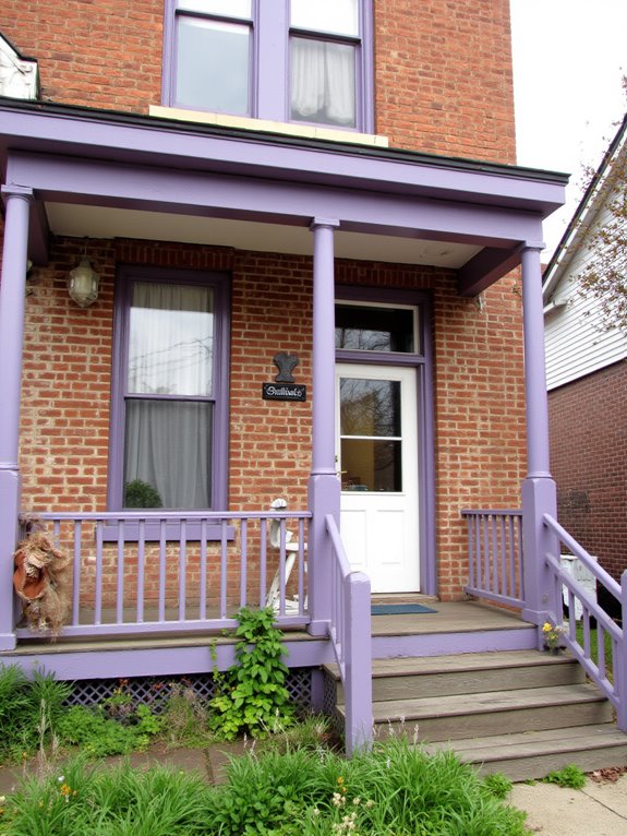 muted lavender home trim