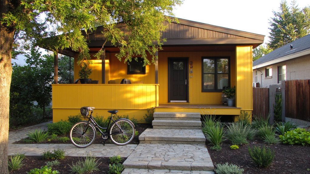 muted mustard adds warmth