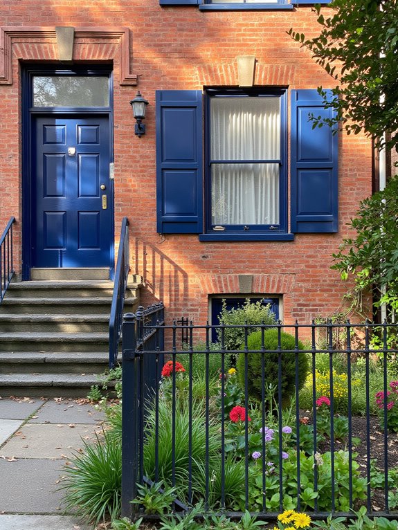navy blue brick elegance