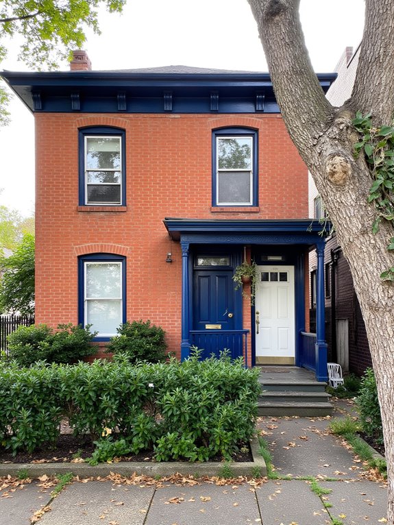 navy blue trim elegance