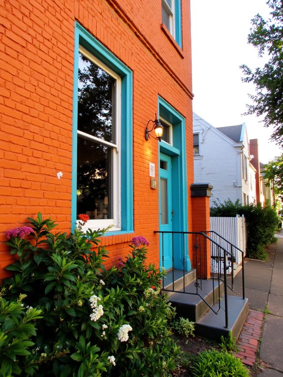 playful orange and teal