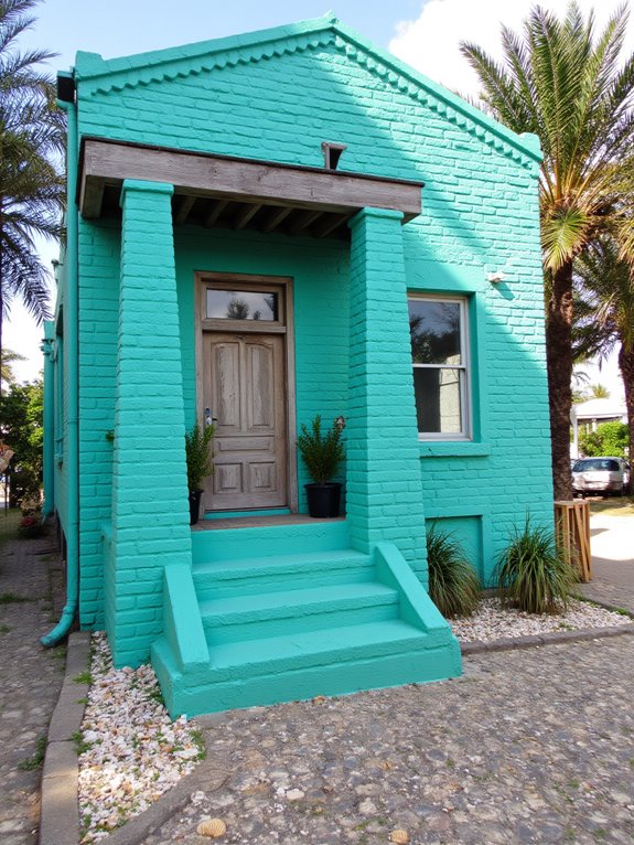 playful turquoise coastal retreat