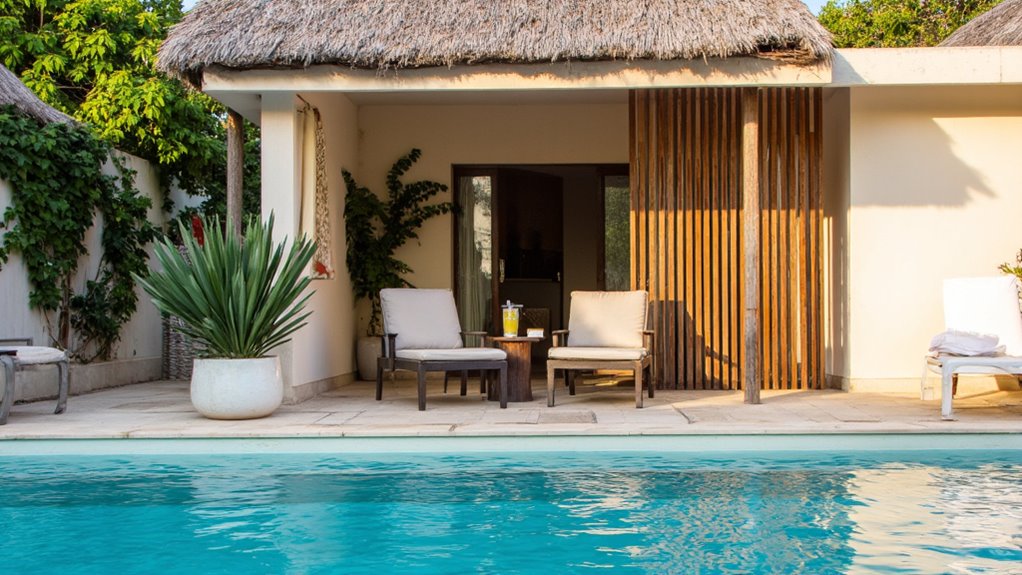 poolside stylish cabana relaxation