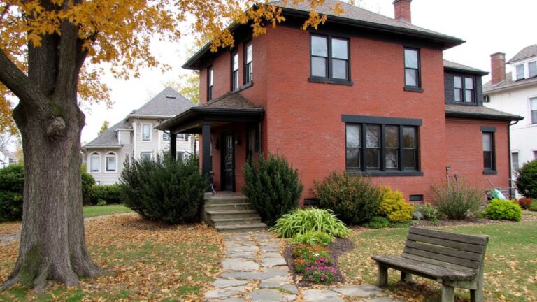 25 Inspiring Red Brick Colonial House With Black Windows That Stand Out red brick colonial charm
