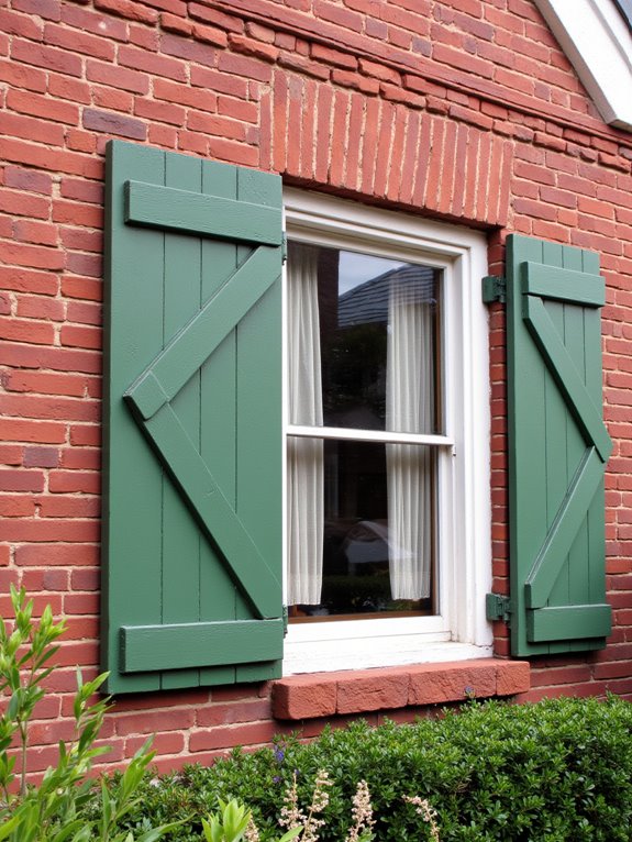 rustic board and batten shutters