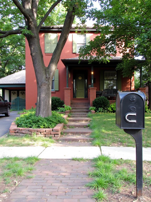rustic olive and red brick