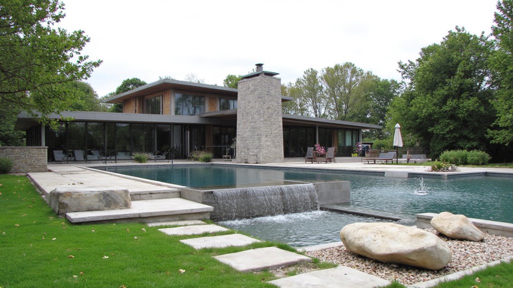 serene water features enhance tranquility