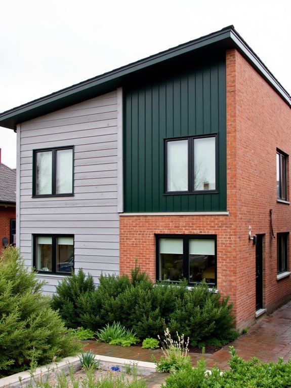siding styles enhance brick