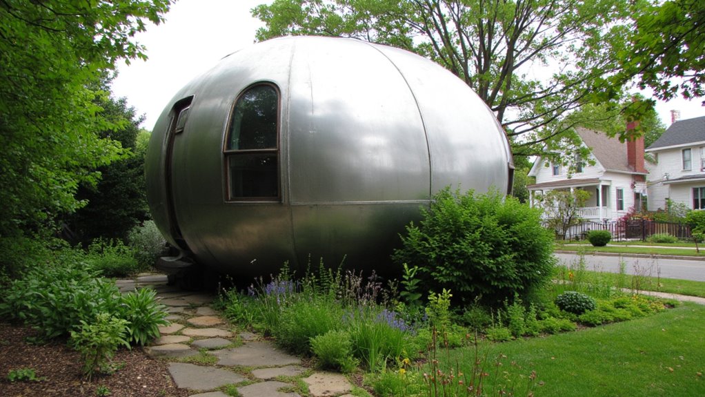 sleek futuristic pod design