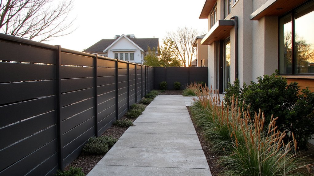 sleek minimalist fencing design