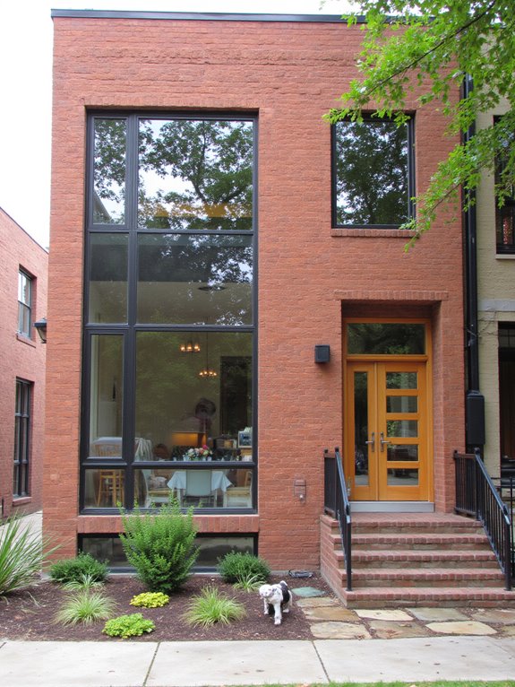 sleek urban brown brick