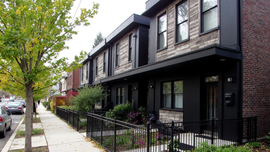 sleek urban townhouse design