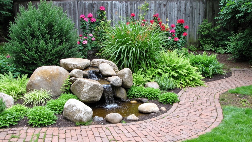 soothing outdoor water feature