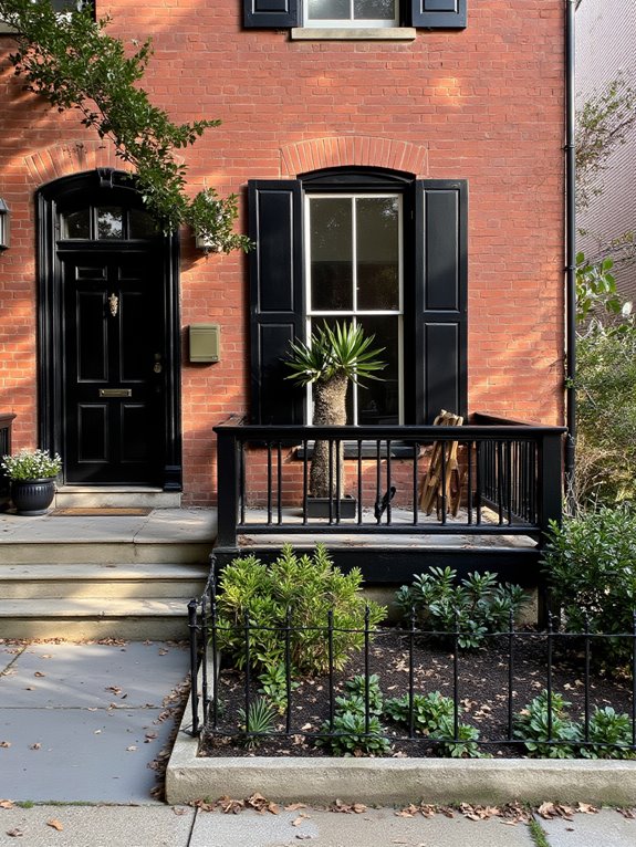 sophisticated black trim accents