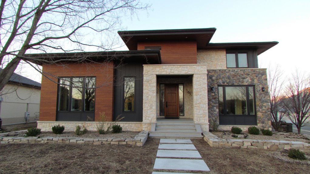 stone accents enhance curb appeal