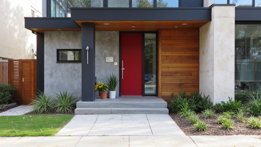 striking door enhances curb appeal